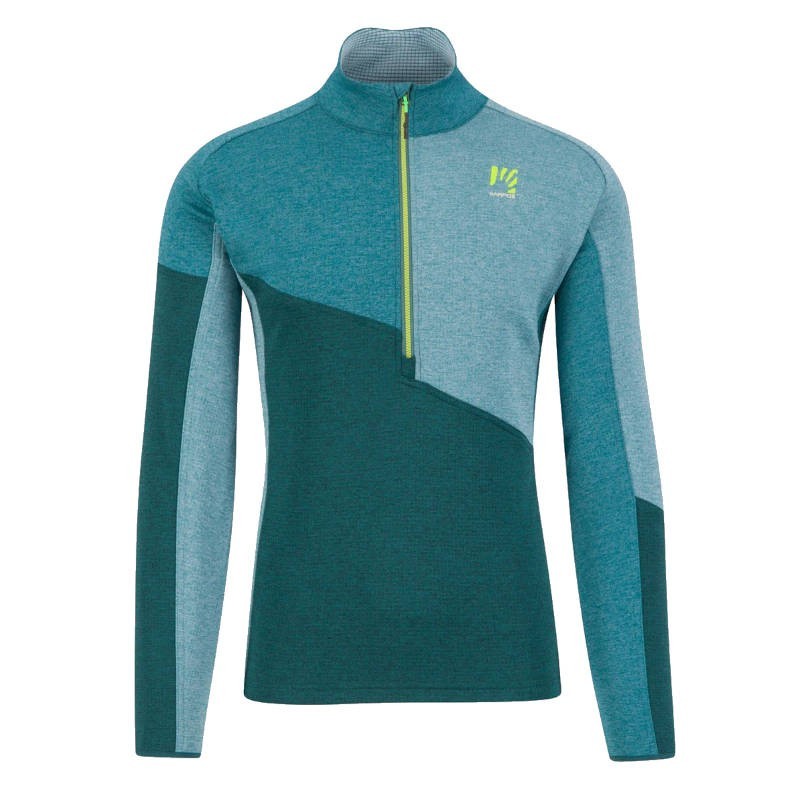 Varm trøye Karpos Federa Half-Zip Fleece Skog / Balsam / Nord-Atlanteren Varm trøye Karpos Federa Half-Zip Fleece Skog / Balsam / Nord-Atlanteren